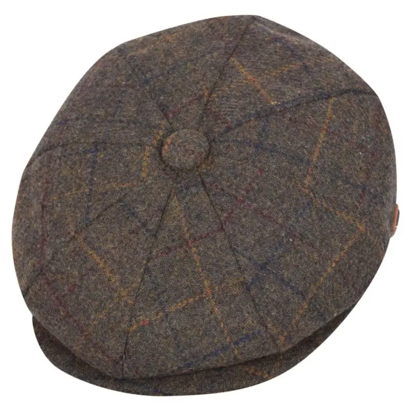 Classic Herringbone Newsboy Hat in Brown Check, Black, Charcoal & Blue – Royal Stallion Collection (S to 2XL) | Timeless Vintage Style 2