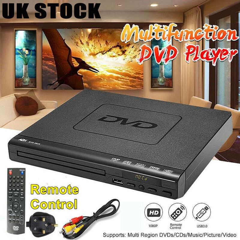 DVD Player Compact Multi Region HDCD CD VCD Music Disc Upscaling USB With Remote 2