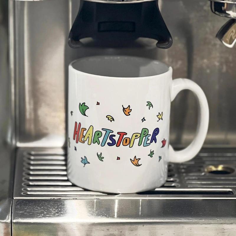 Heartstopper Mug Gift Set - Ceramic Drinkware for Coffee and Tea Wooden Reusable 7