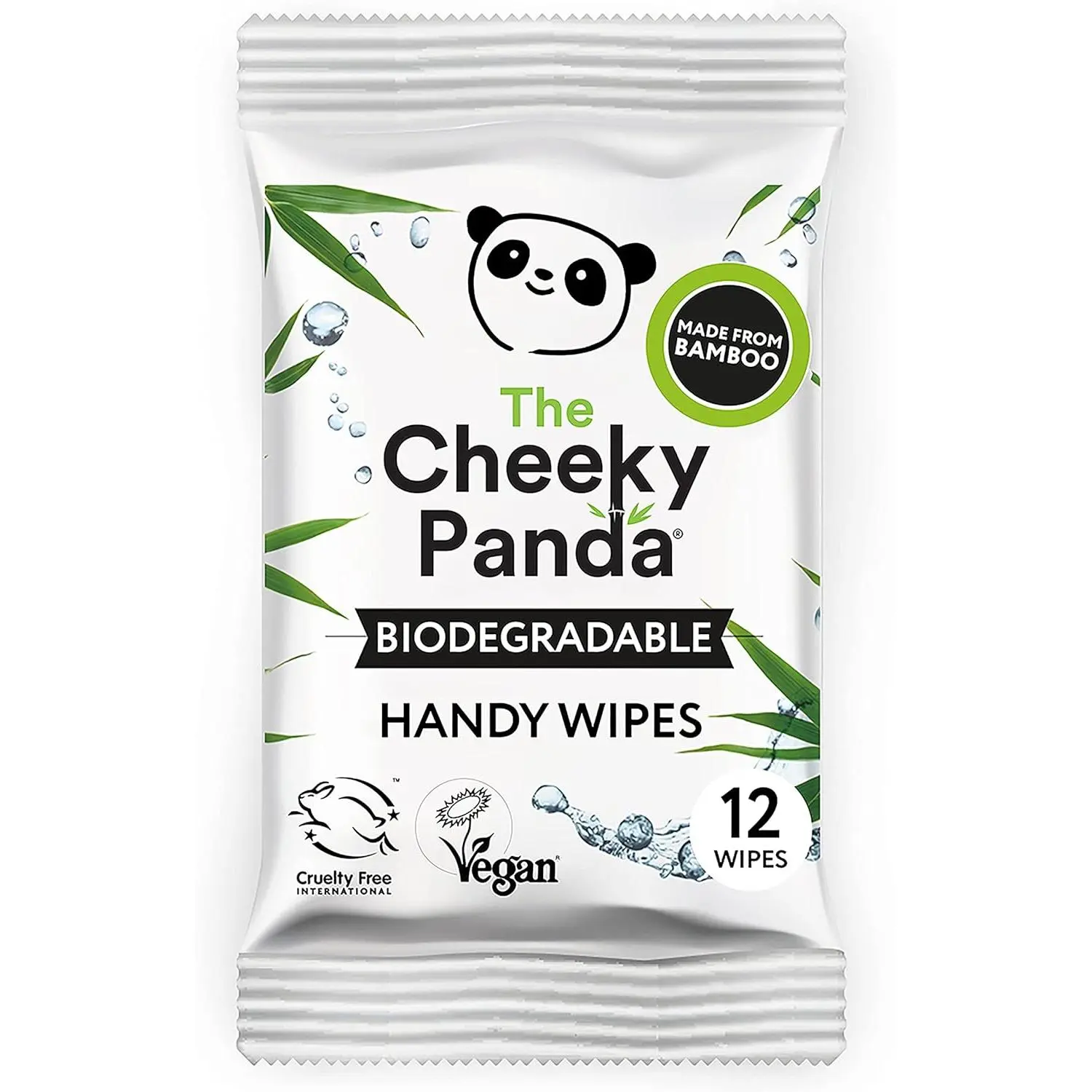 Bamboo hand wipes | 12 travel wipes | plastic free and biodegradable wet wipes