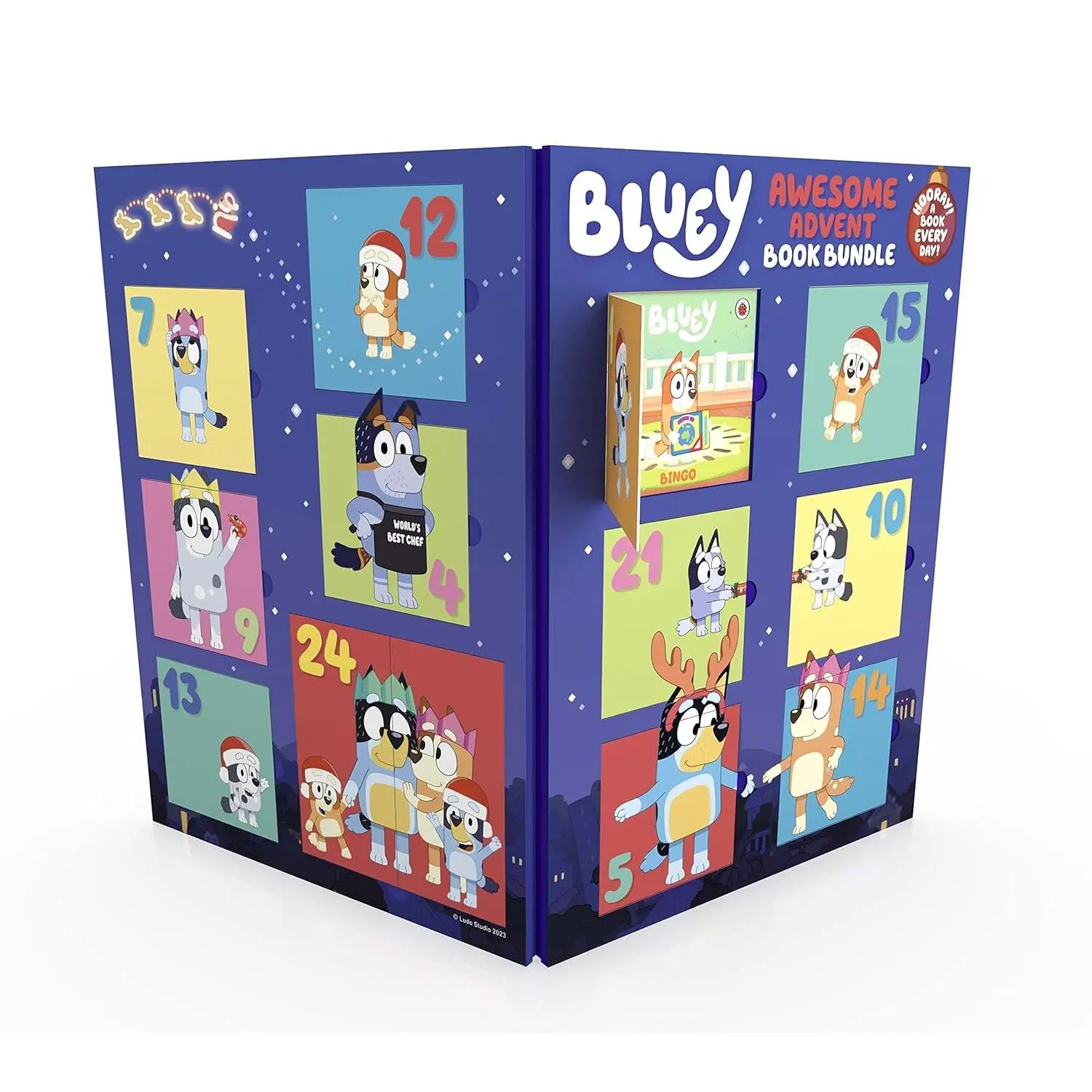 Bluey Advent Calendar Box Set with 24 Mini Books | Fun & Educational Holiday Gift for Kids Ages 4+ – Storybooks, Family Time & Imaginative Play