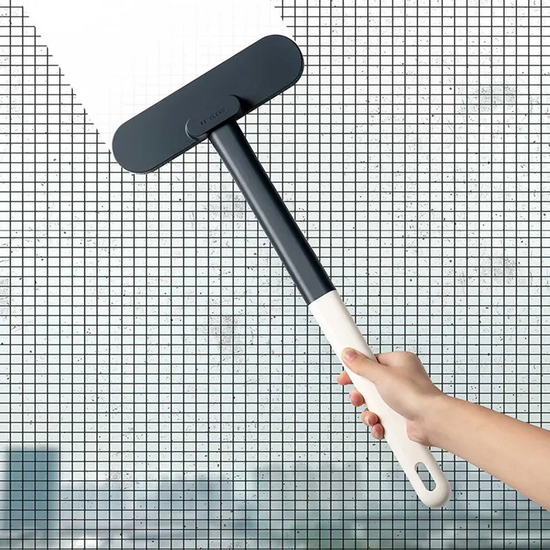 【LOLOVELO】1 multifunctional long handled window brush, wet and dry dual-usecleaning brush,glass brush,sofa,wall, pet hair, carpet cleaning White 0