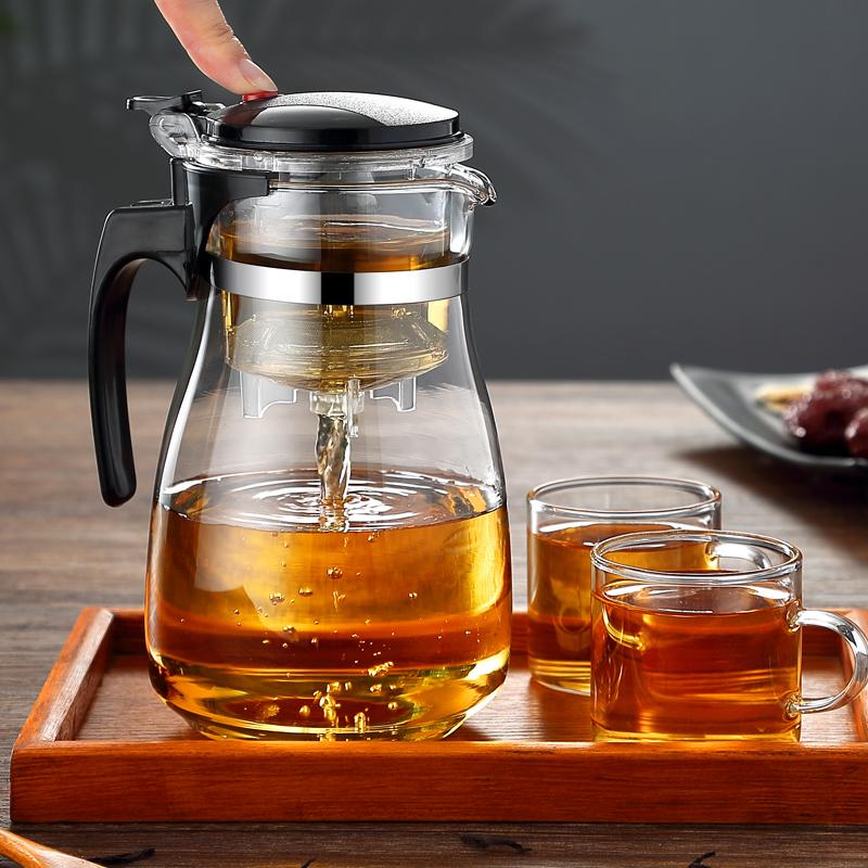 Heat Resistant Glass Teapot Puer Kettle Tea Infuser Chinese Kung Fu Teawear Set High Borosilicate Thickening Heatable Pot Teacup 0