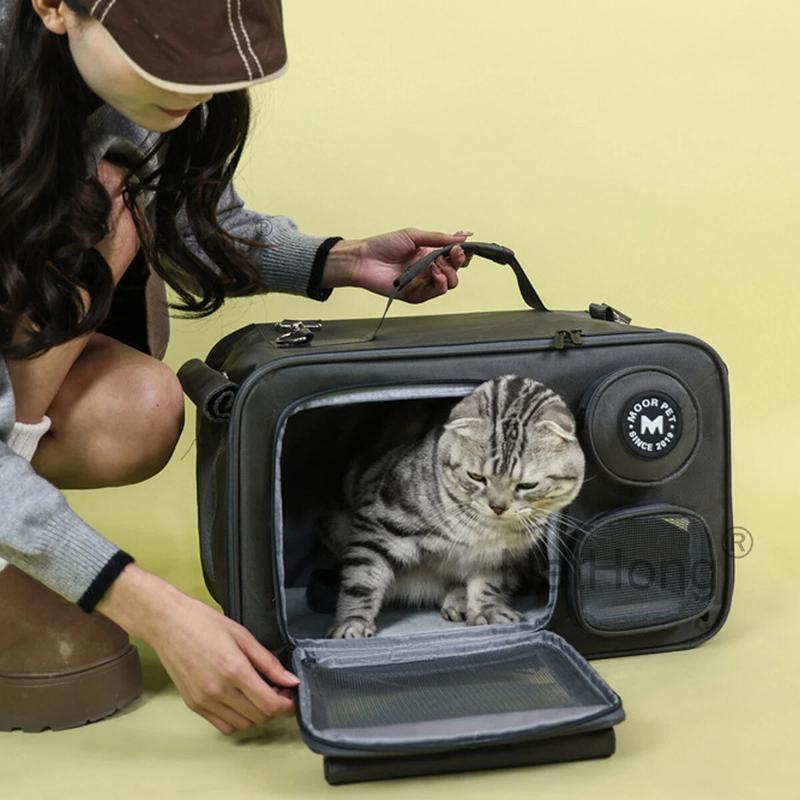 Dog Cat Pet Travel Bag Carrier Breathable Transparent Backpack cat  carrier 8