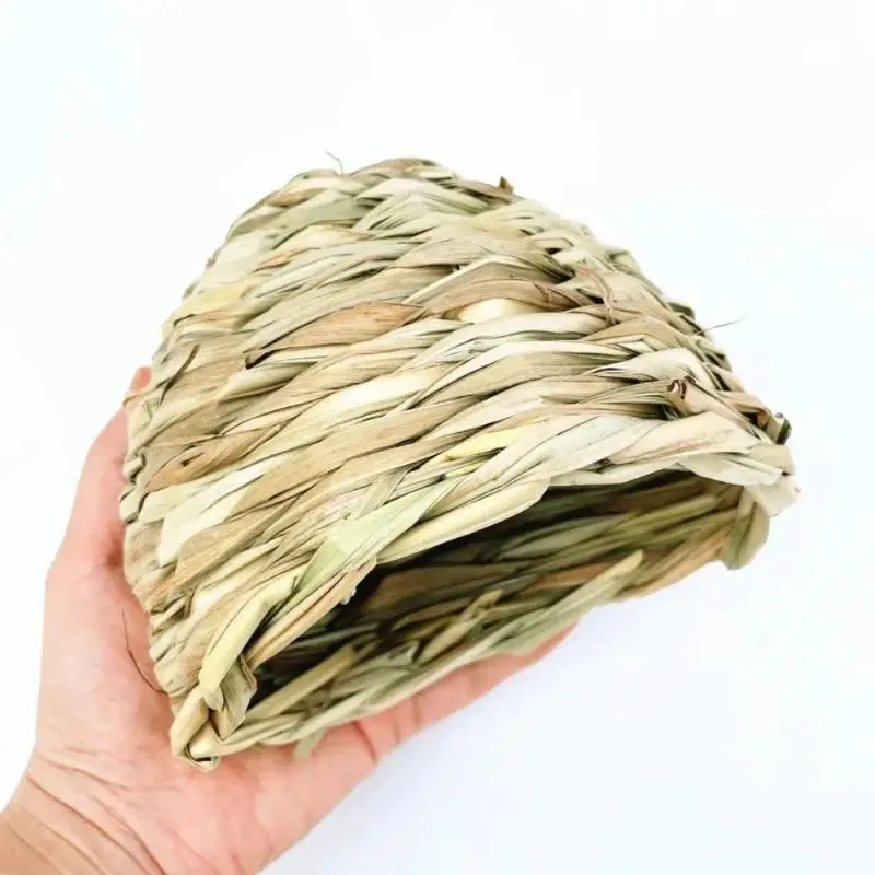 Hamster Avoiding Grass Nest, Grass House Grinding Teeth, Hand Woven Small Pet Grass Nest, Hamster Nest, Parrot Bird Toy 3