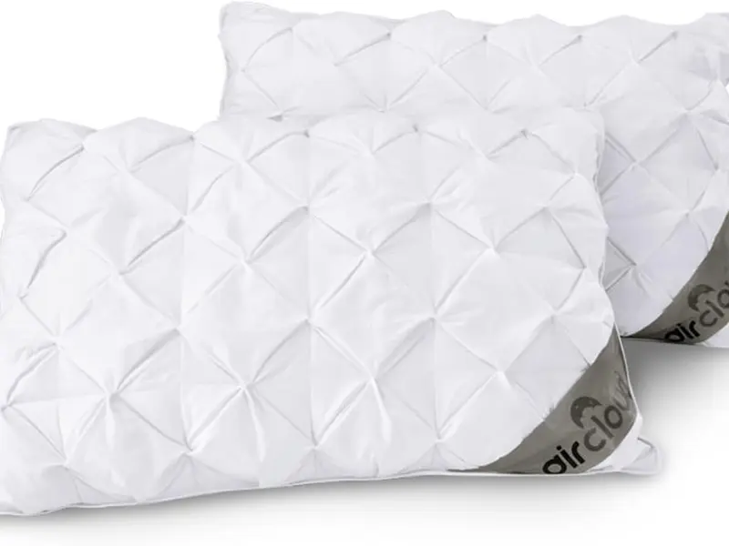 Luxury Waffle Pillow Hotel Quality Soft Premium Pinche Pleated Pintuck Design Pillows for Back Stomach and Side Sleepers Down Alternative Bed Pillow Hypoallergenic Breathable Dust Mite Resistant 100% Polyester Pillow Packed in a Bag 0