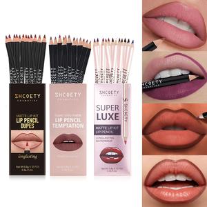 Summer Makeup, Matte Lip Liner Set, Waterproof Long-lasting Pencil, Easy Coloring Lip Liner Pen for Daily Use, Lipliner, Professional Lip Makeup Accessories for Women, Multicolor Cosmetic, Smooth Lip Product