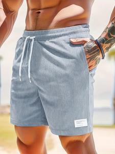Men's Regular Fit Corduroy Shorts, Casual Cozy Comfy Breathable Shorts for Summer, Men's Bottoms for Daily Wear, Shorts for The Summer, Shorts for Men