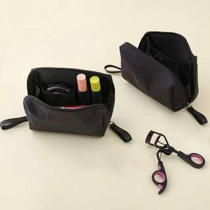 Portable Multi-functional Makeup Bag, 1 Count Casual Plain Makeup Storage Bag, Simple Design Travel Handbag with Wristlet, Makeup Organizer Pouch For Women & Men