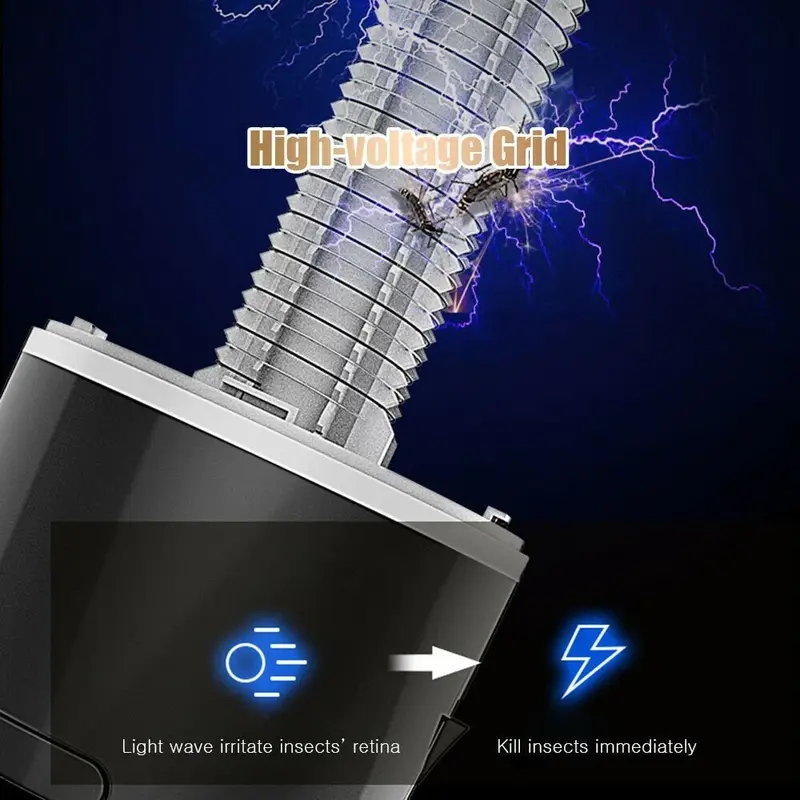 Electric Mosquito Killer Lamp Powerful UV Bug Zapper, Rechargeable Fly Insect Trap Indoor & Outdoor Mosquito Trap, UK Plug Insect Killer, Fly Zapper, Mosquito Zapper, Bug Killer, Insect Trap, Mosquito Lamp, Fly Lamp, Bug Lamp, Insect Killer Lamp 4