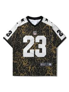 Men's Colorblock & Leopard Print Short Sleeve T-shirt, Regular Fit Casual Fashion Round Neck Tee for Summer, Men's Top for Daily Wear