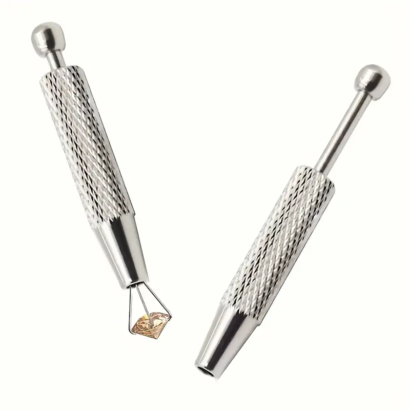 Precision 4-Prong Jewelry Tweezers - Gem & Diamond Holder, Ideal for Beads & Small Parts, Ergonomic Metal/Aluminum Craft Tool, Jewelry Making Tools 4