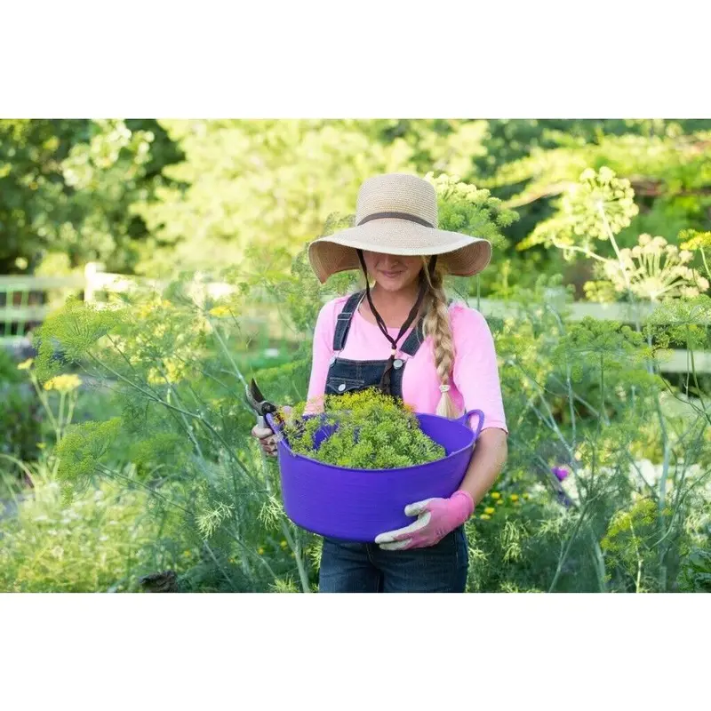 Gorilla Tub Trug Flexible Storage Carrying Bucket Feeding Water Garden Purple 1