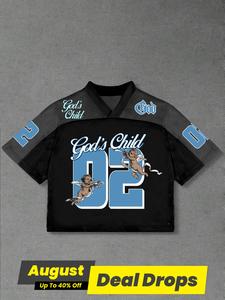 Men's Angel & Letter Print Short Sleeve Graphic Tee, Regular Fit Casual Round Neck T-shirt for Summer, Men's Top for Daily Wear, Athletic Top, Athletic Apparel, Gym Clothing, Athletic Workout Clothing