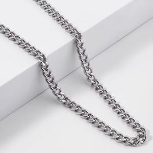 Stainless Steel Curb Chain Necklace 7mm - Fashion Accessory mens
