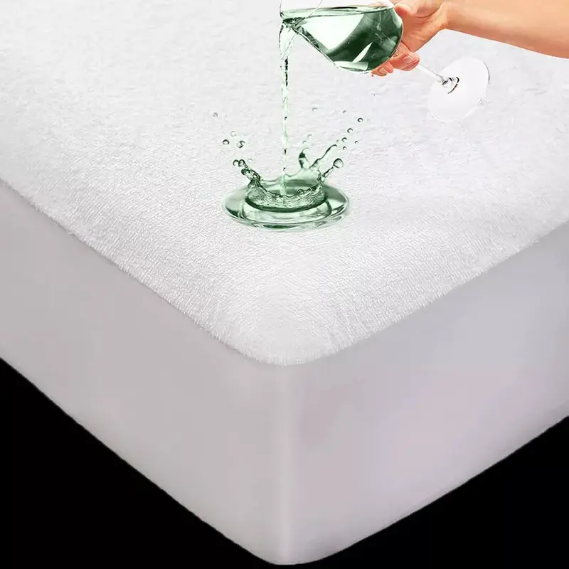 Terry Towel Mattress Protector Fitted Sheet Cover - 100% Waterproof - 30 Cm Deep - PREMIUM QUALITY - Microfiber - Extra Deepbed Fitted Cover 0