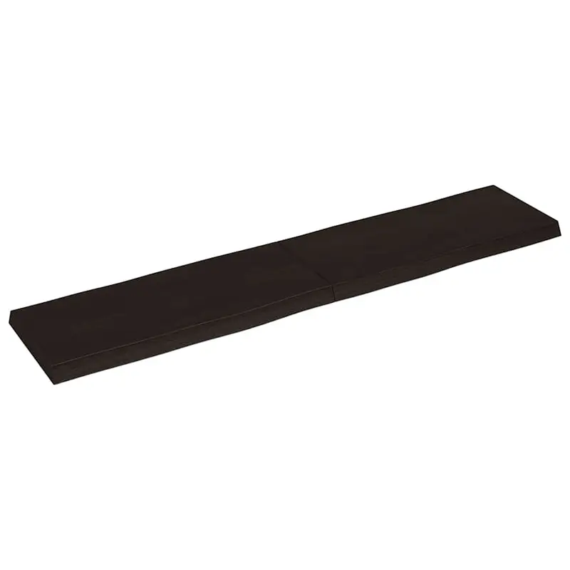 Table Top Dark Brown 180x40x(2-6) cm Treated Solid Wood Live Edge 1