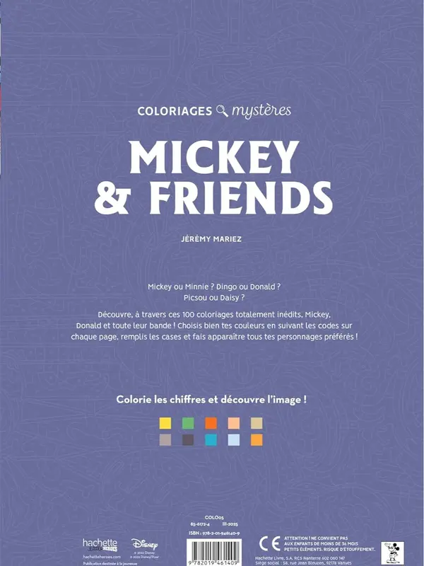 Coloriages mystères Disney - Mickey and friends Paperback – Illustrated, 16 Mar. 2022 French edition  by Jérémy Mariez (Illustrator) 1