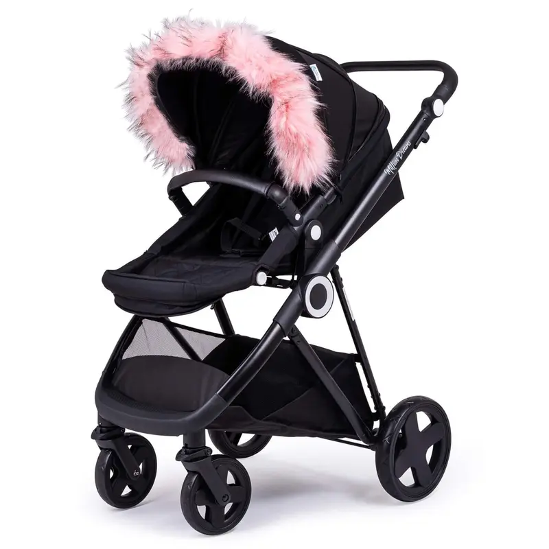 Pram Fur Hood Trim Attachment for Pushchair Compatible with Hartan 6