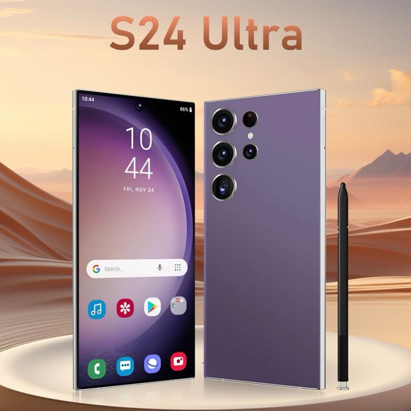 Product Introduction of S24 Ultra Smartphone with Stylus Pen | 6.6" Curved HD+ Display | 3GB RAM + 64GB | 4500mAh Battery | Global 4G LTE Charging Expandable Fingerprint Rear Screen Cellphone Card Camera 35