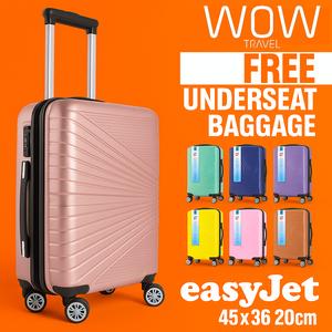 WOWTRAVEL Underseat Cabin Bag 45x36x20cm for EasyJet Jet2 | Lightweight Wheeled Carry-On Suitcase | Fits Under Seat | Avoid Baggage Fees | 30L Travel Luggage | Spinner Wheels | Airline Approved Hand Luggage