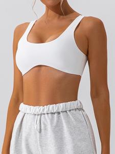 Women's Solid Wireless Sports Bra, Sporty Breathable Comfortable Bra, Ladies Sportswear for Indoor Outdoor Wear, Valentine's Day Gift for Girl