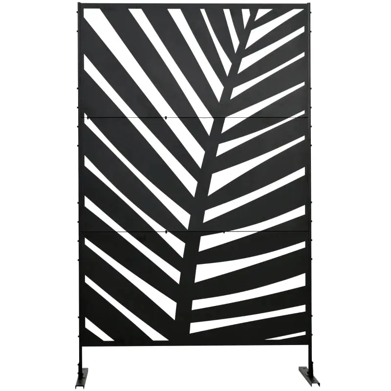 6.5ft - Metal Banana Leaf - Outdoor Divider / Privacy Panel with Stand 5