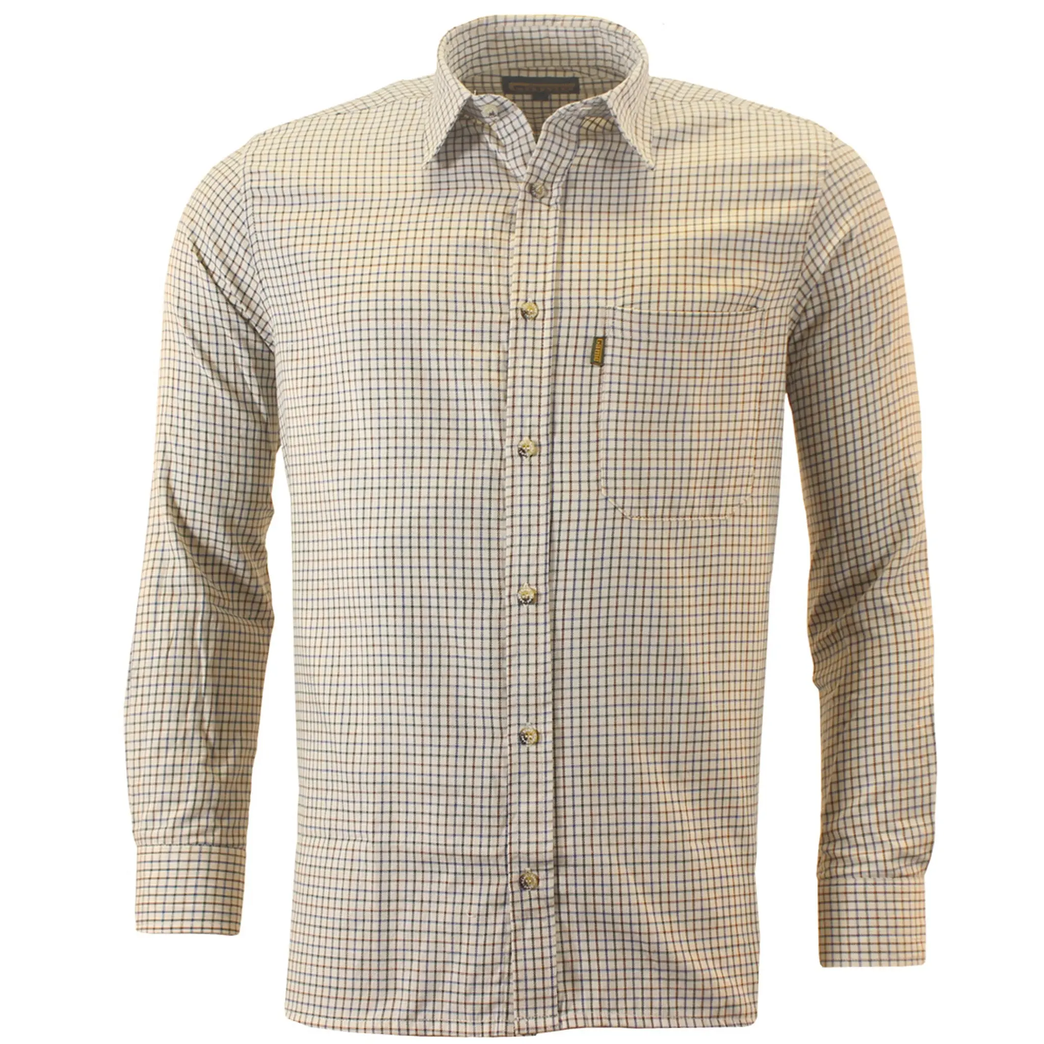 Game Technical Apparel Mens Tattersall Shirt Casual Classic Menswear Outfit Formal in Blue Cotton Top  Checked Fabric