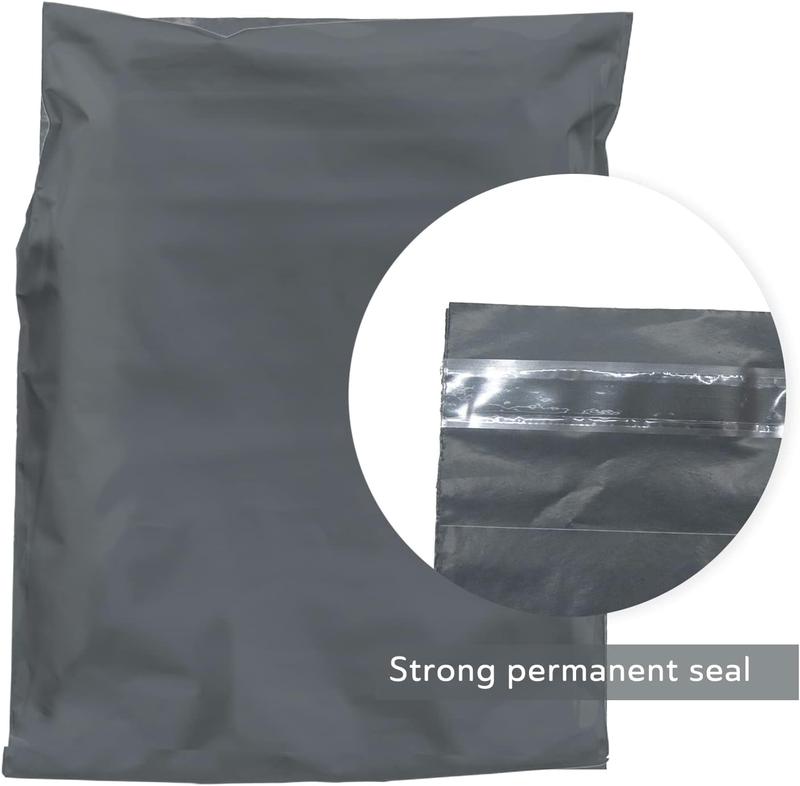 Mailing Bags, Grey Parcel Delivery Bags with Self-Seal Closure, Flexible Lightweight and Tear Proof Postal Mailing Bags, Multipack Mailing Envelope Bags (10x14, 25pk) 3
