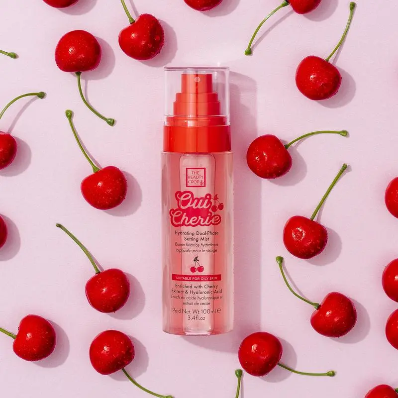 Oui Cherie Setting Mist - Hydrating Makeup Setting Spray - with Hyaluronic Acid & Cherry Extract - The Beauty Crop Lightweight Hydrate Aloe Radiant ouicherie