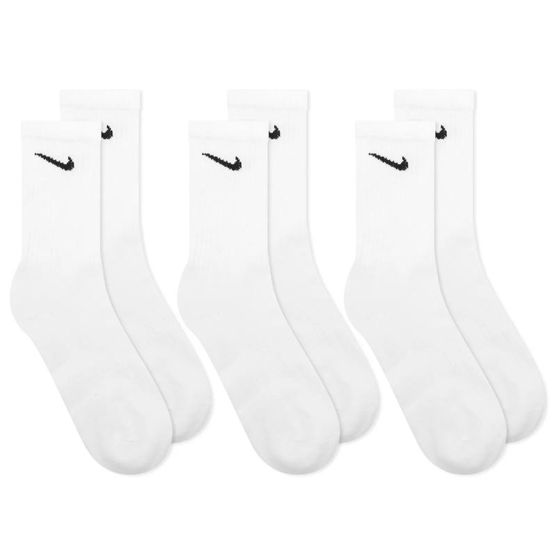 NIKE COTTON CUSHION CREW 'WHITE' SOCK - 3 PACK 0