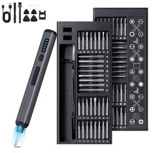 76-in-1 Electric Screwdriver Set, USB Rechargeable Precision Screwdriver with Magnetic Screwdriver Bit, Multifunctional Screwdriver Tool for Camera, Phone, Tablet, Glasses