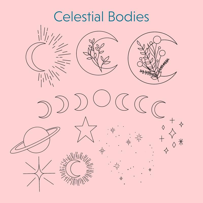 Embroidery Stick & Stitch Pack | Celestial Bodies 1