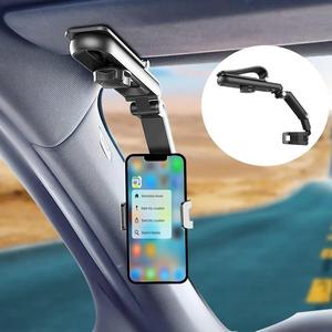 Rotatable Car Sun Visor Phone Holder, Universal Multifunctional Car Phone Holder, Car Interior Accessories for iPhone 7 Inch Support Telephone, Cell Phone Car Mount, Car Phone Stand