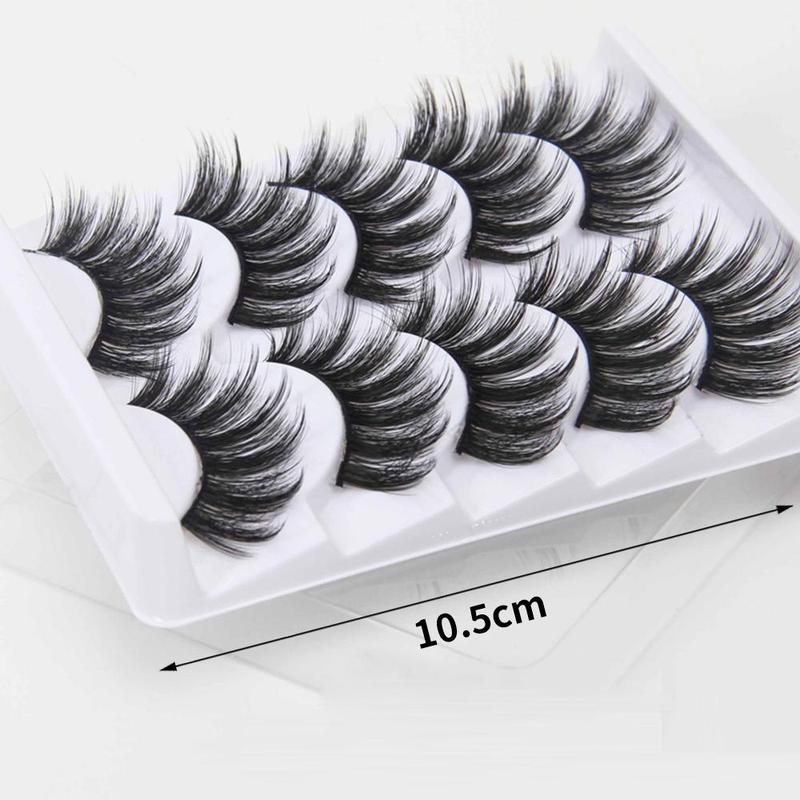 10Pairs 3D Mink False Eyelashes Wispy Cross Long Thick Soft Fake Eye Lashes UK  Cosmetic Makeup 3