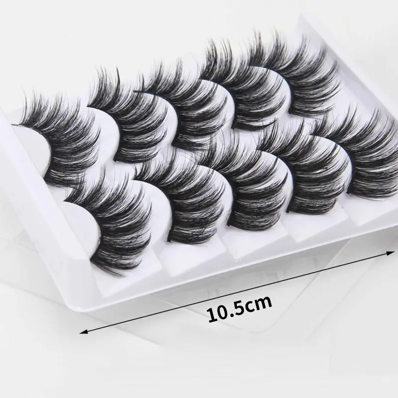 10Pairs 3D Mink False Eyelashes Wispy Cross Long Thick Soft Fake Eye Lashes UK  Cosmetic Makeup 3