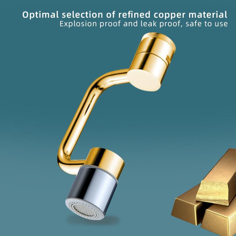 1080° Rotating Faucet Aerator Extender, Universal Splash Filter Kitchen Tap Extension, Solid Brass Made, 55/64 Inch & 15/16 Inch Threads Available 3