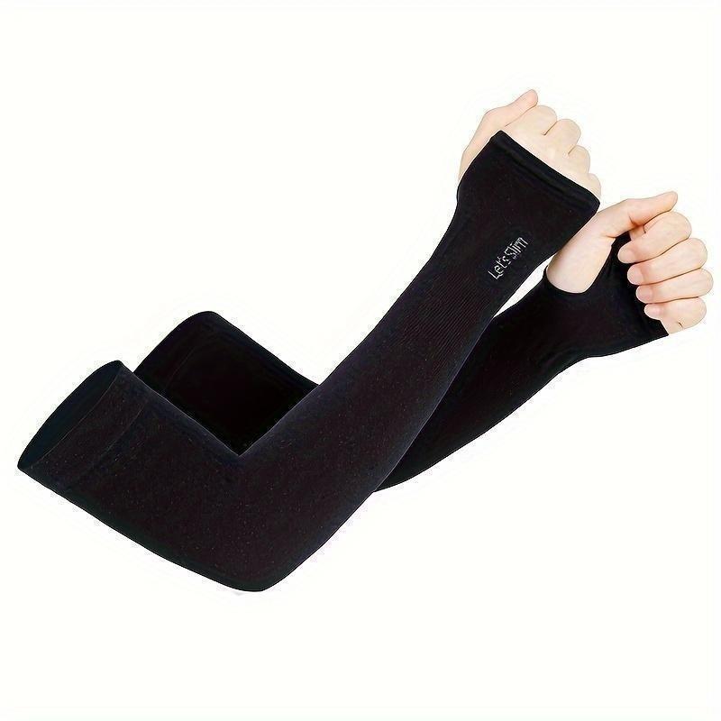 (Giveaway) Men's and women's Ice Silk Sunscreen sleeves - Extreme UV protection, flexible half-finger design, cool breathable, moisture absorption and sweat, suitable for outdoor cycling and summer activities` 1