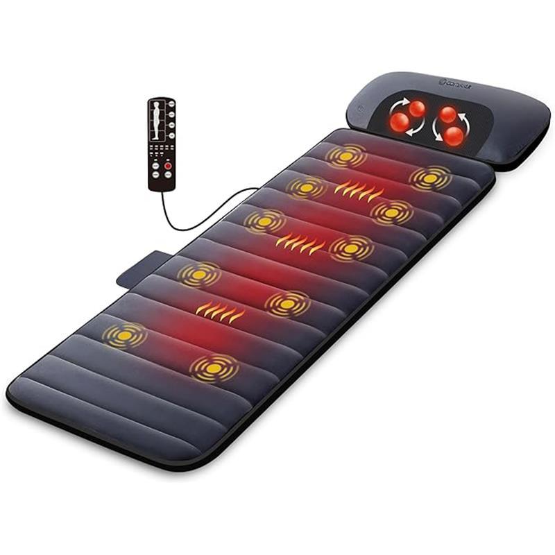 Comfier Massage Mat With Heat Pad, Full Body Massage Bed With Shiatsu Neck Pillow, 10 Vibrating Motors & 4 Heating Pads, Gifts For Women & Men 2