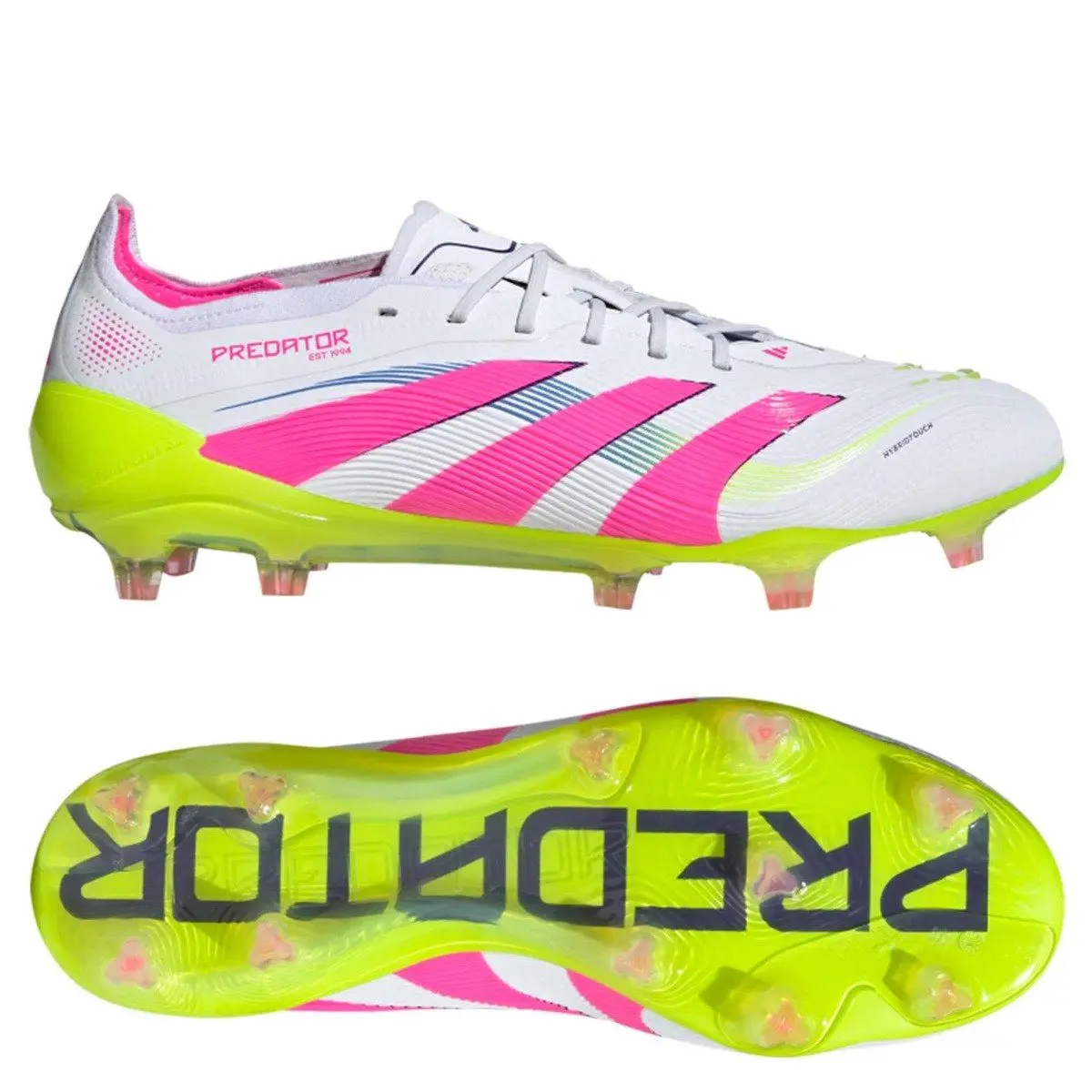 Adidas Predator Elite FG - White/Lucid Pink/Lucid Lemon