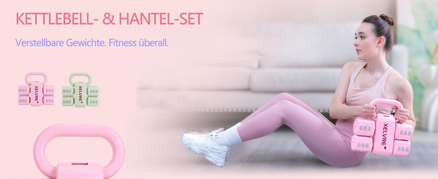 Juego de mancuernas ajustables 2 en 1: conviértelas en pesas rusas en segundos, pesas de 1 a 5 kg, gimnasio compacto para el hogar para hombres y mujeres._voghion.com