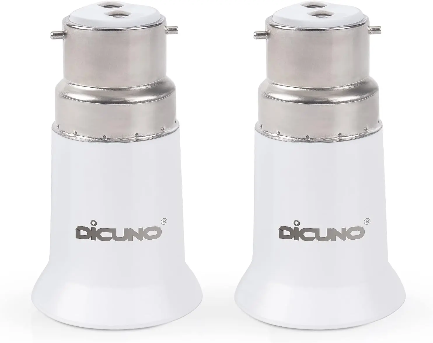 B22 to E27 Socket Converter, Adapter for LED and Incandescent Bulbs-2 Packs