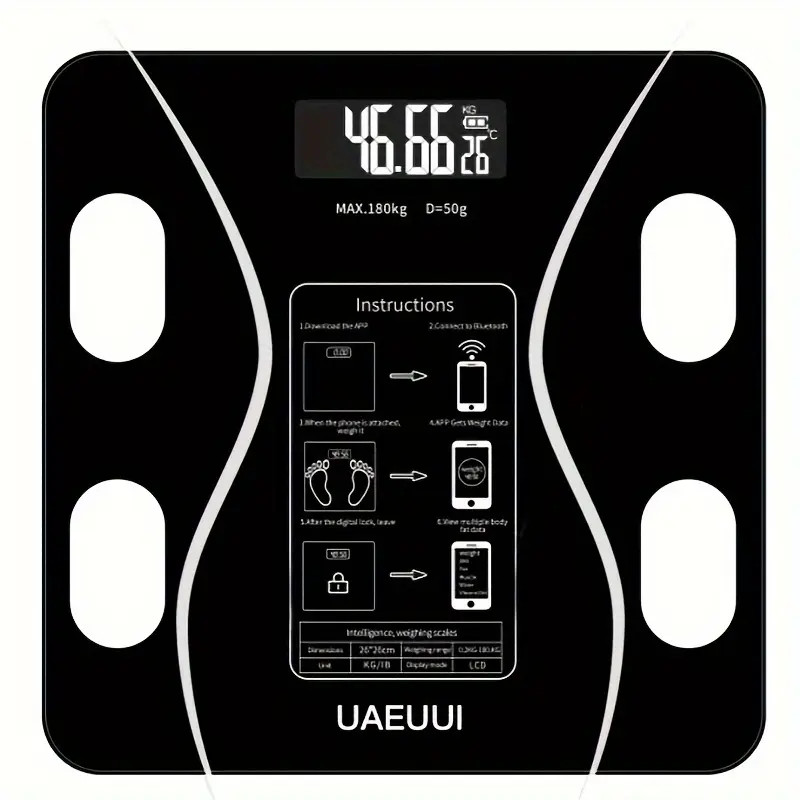 Intelligent electronic scale, weighing scale, body fat scale, fat scale, bathroom scale, household small body scale. 5