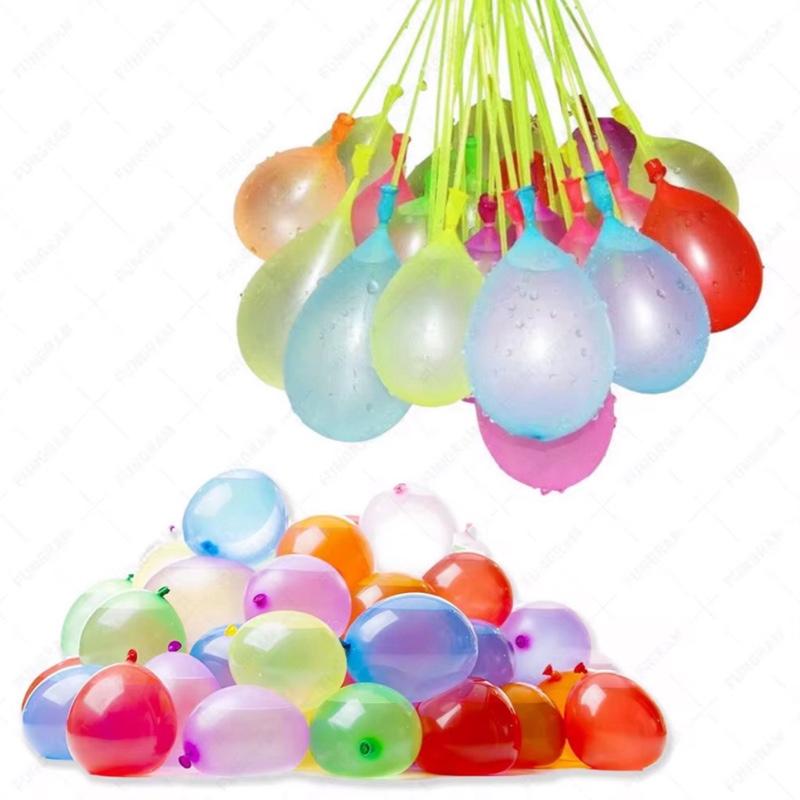 111-999 Pcs Colourful Self Sealing Magic Biodegradable Latex Small Water Balloons with Rapid Fill Hose attAchment, Self Tie Rubber-band. Perfect for Outdoor Games and Parties. 0
