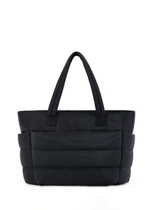 Women's Solid Color Puffer Lightweight Quilted Tote Bag, Large Capacity Shoulder Bag for Travel Work, Casual Trendy Versatile High-quality Daily commuting bags, Ladies Purse, Commuter Tote Bag