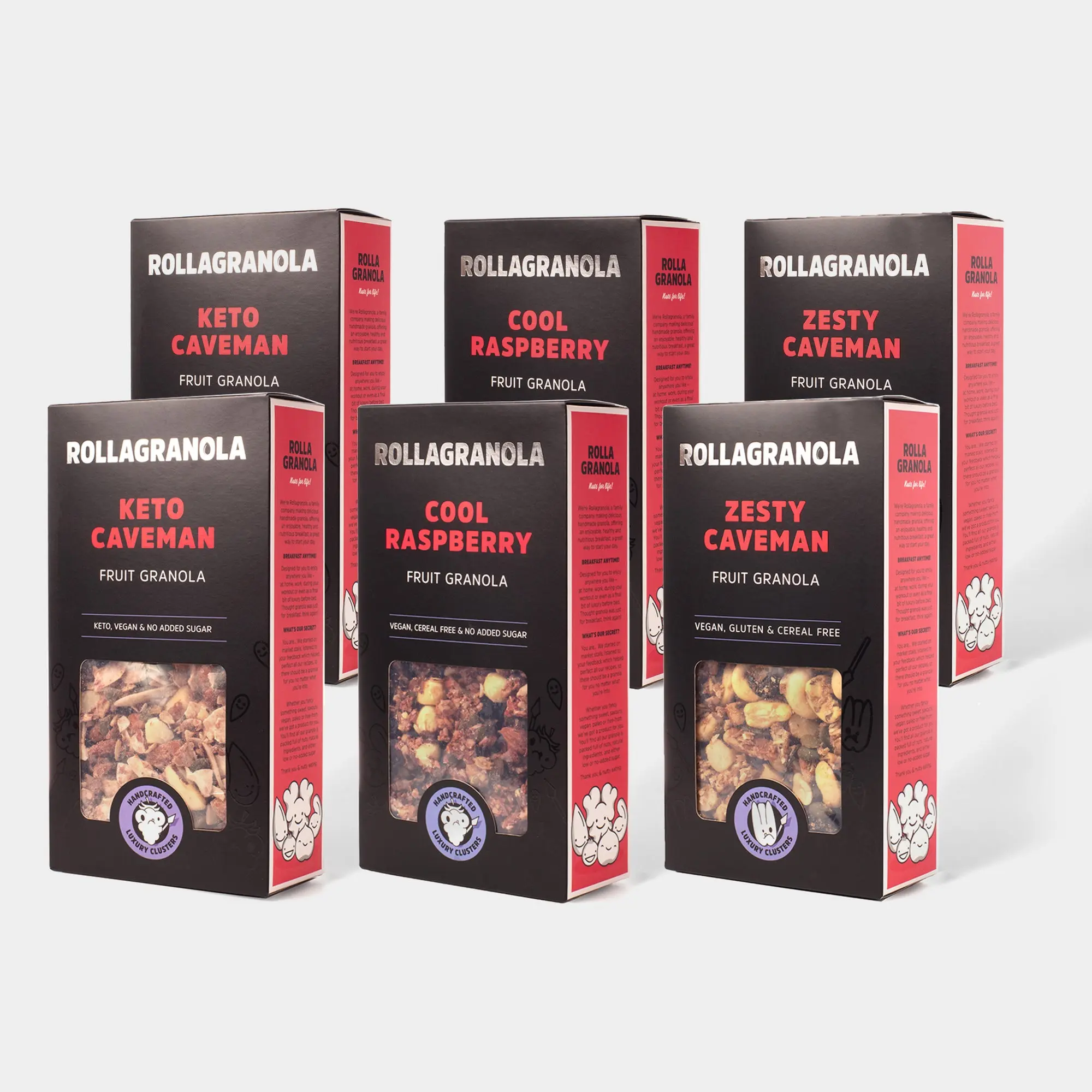 The Low Carb Bundle, Keto Caveman, Cool raspberry, Zesty Caveman