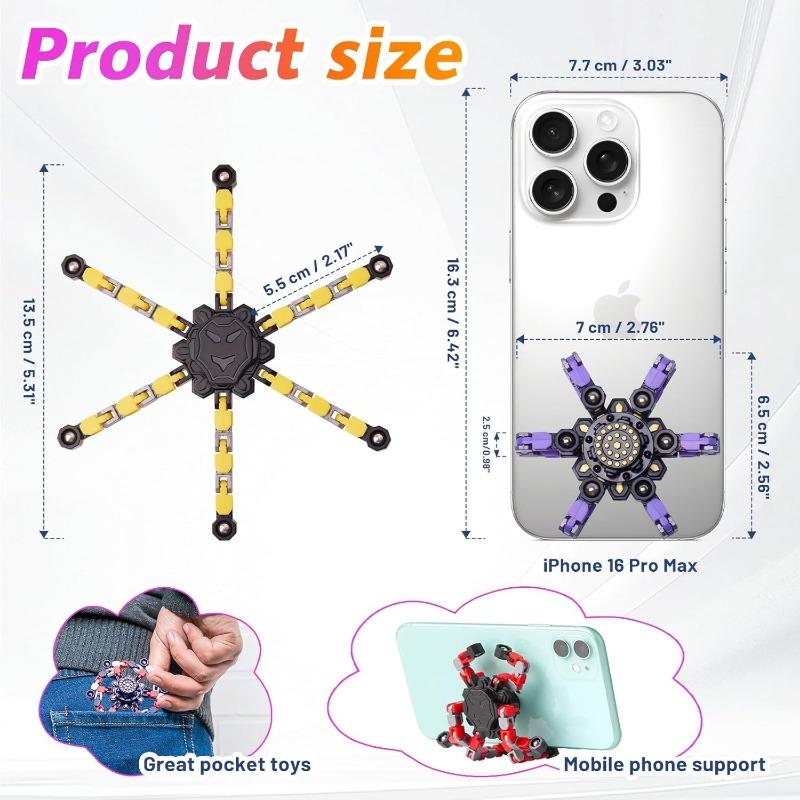 Easter Basket Stuffers Transformable Fidget Spinners 4 Pcs for Kids and Adults Stress Relief Sensory Toys for Boys and Girls Fingertip Gyros for Party Favors Stocking Stuffers Bulk for Kids 4