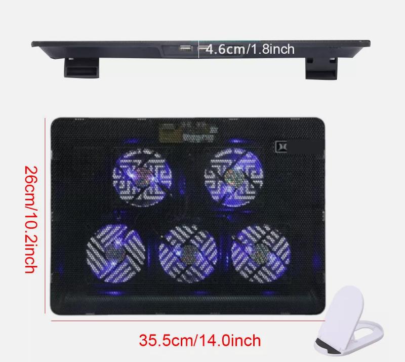 Universal Super Silent Cooling Pad For Laptop, Netbook, Macbook Adjustable Stand 3