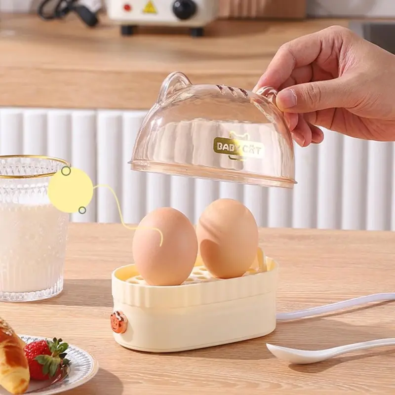 Egg Boiler Machine Electric Hard Boiled Egg Maker Safe Using Egg Boiler Machine Steamer with Timer Off Multifunctional Egg 3