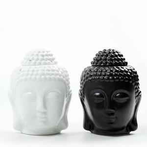 Buddha Head Design Candle Holder, Unique Design Ceramic Home Decor, Elegant Candle Holder for Living Room Bedroom, Freshener, Fragrance Accessories, Aromatherapy Scent Diffuser, Halloween